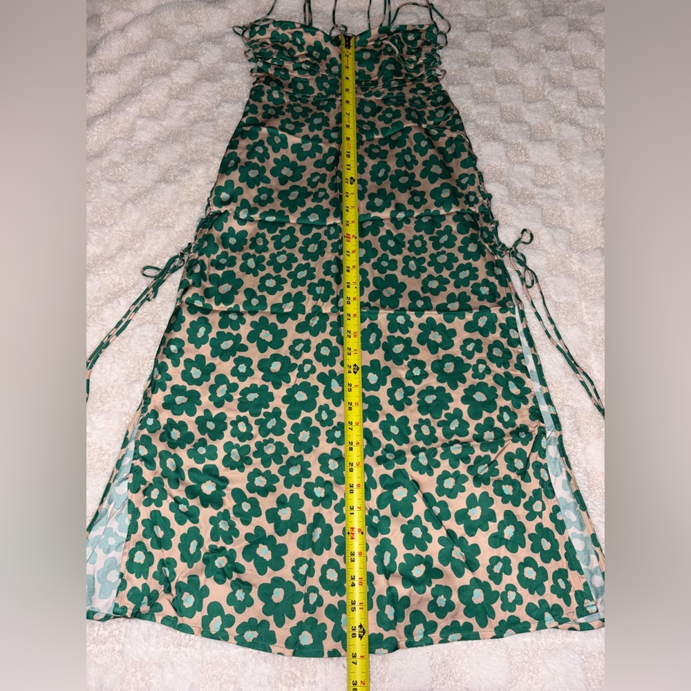For Love & Lemons Green Floral Lincoln Midi Dress • Small - Picture 12 of 16